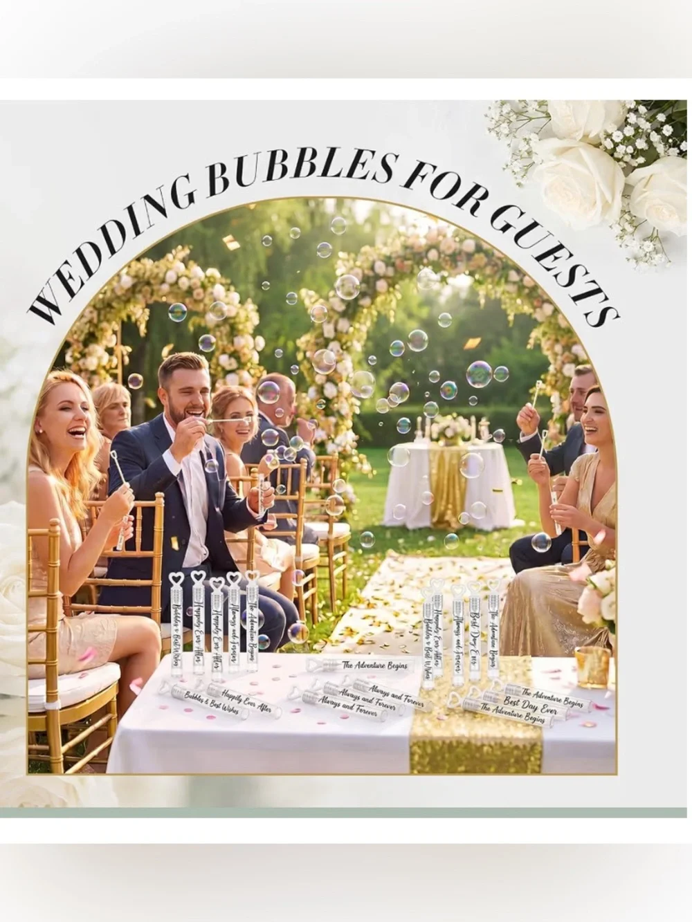 Wedding Mini Bubble Wands 120 count